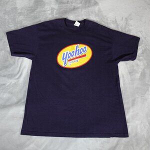 Vintage Yoo Hoo Chocolate Drink T Shirt Mens XL Slim Fit Double Sided Y2K